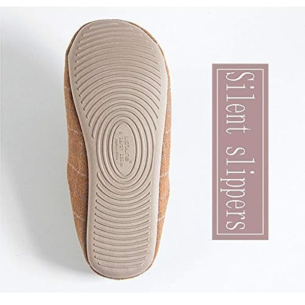 Home Cotton Slippers,Mute Plush Wool Warm Comfortable Fluffy Memory Foam Shoes Anti-Skid Rubber Sole Machine Washable Can Be Used by Both Men And Women,Blue,40~41 (Yellow 40~41)